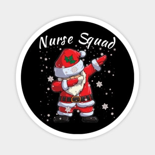 Nurse Squad Dabbing Santa Magnet